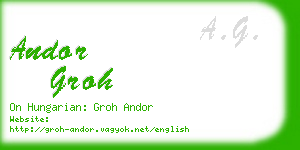 andor groh business card